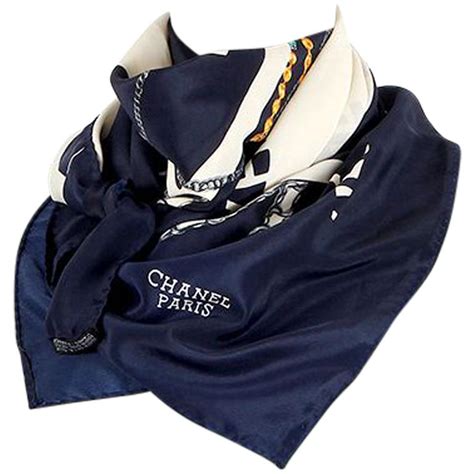 chanel black bandana|chanel scarf blue and white.